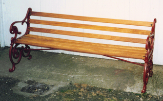 restored castiron bench